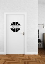 Akyol – basketbaldeursticker gepersonaliseerd – basketbal – eigen naam – gepersonaliseerd – deursticker – wanddecoratie – muursticker – vinyl – sticker - stickervoorjou
