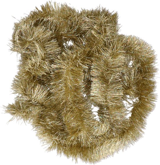 4x Kerstslingers Glitter Goud 270 Cm Guirlande Folie Lametta Gouden Kerstboom Bol