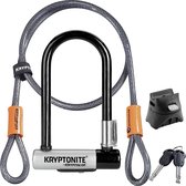 Kryptonite Moderate Beugelslot met kabel – Fiets – ART-2 Slot – Beugelslot Elektrische Fiets – 22,9 cm lang – Staal – Zwart/Zilver