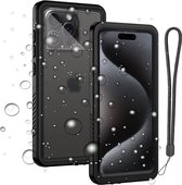 Geschikt voor iPhone 15 Hoesje + Screenprotector - Waterdicht Telefoonhoesje - iP68 - Waterproof - Koord