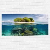 Muursticker - Koraal - Oceaan - Zee - Eiland - 100x50 cm Foto op Muursticker