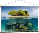 Textielposter - Koraal - Oceaan - Zee - Eiland - 90x60 cm Foto op Textiel