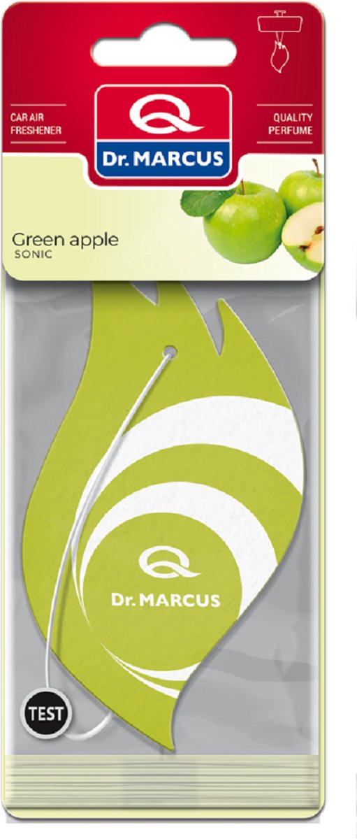 Goedkoopste Dr. Marcus Sonic Green Apple auto geurhanger tot 49 dagen geurverspreiding - Exclusieve neutrafresh technologie - Luchtverfrisser - 15 Gram