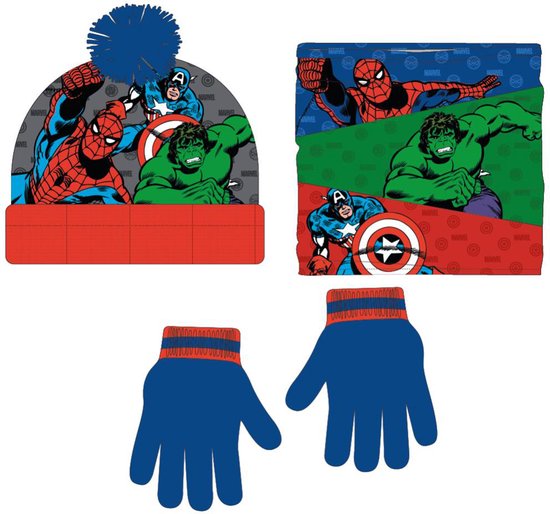 AVENGERS Ensemble Bonnet Gants Garçon Pas Cher