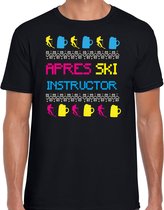 Bellatio Decorations wintersport verkleed t-shirt heren - apres ski instructor - zwart - winter XL