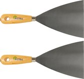 Couteau à mastic Betra - 2x - largeur de travail 120 mm - acier affûté conique - manche en bois