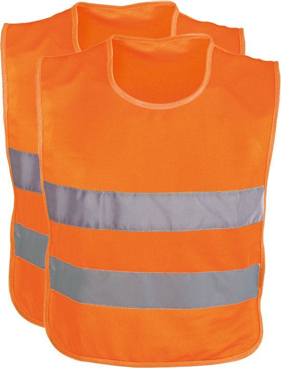 Gilet de sécurité 2x pour enfants orange Gilets de