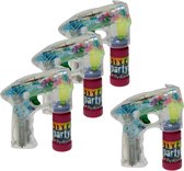 Pistolet de party speelgoed Bulle soufflante - 4x - Éclairage LED - Multi couleurs