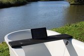Badplank de luxe – tablet houder- zwart - 70cm - Houten Badplank - universeel - cadeau - relax – praktisch