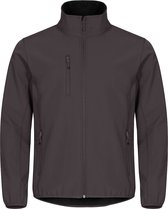 Clique Classic Softshell Jacket Donkergrijs maat XS