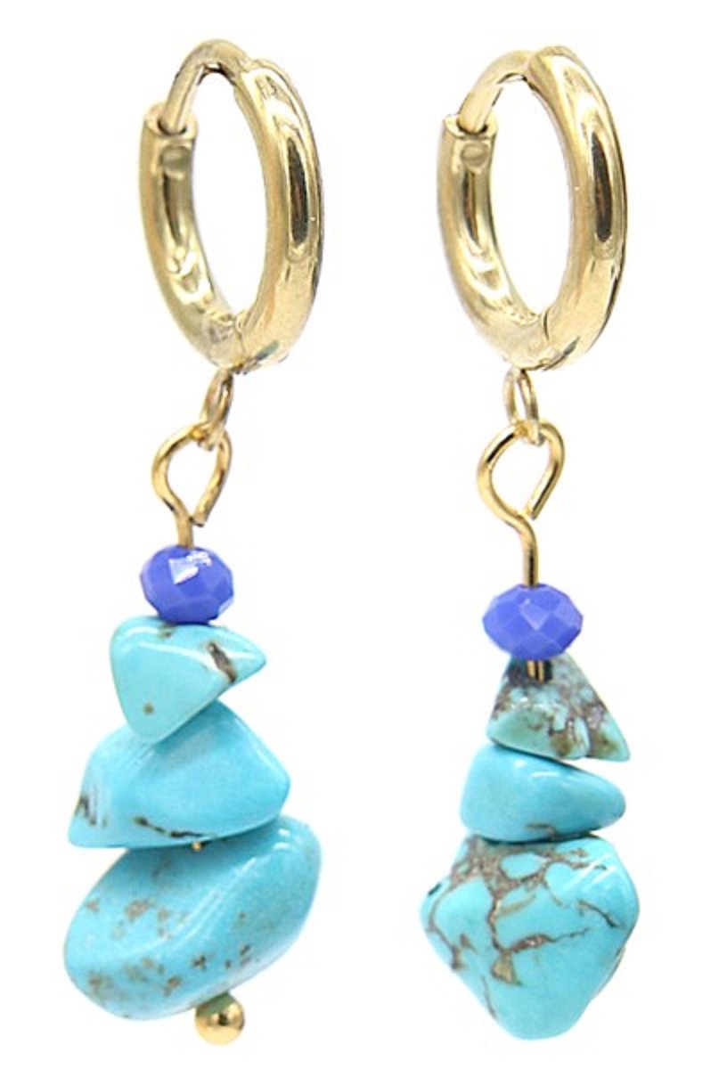 Earrings - oorbellen - steentjes - blue - blauw - moederdag - kerst- kado -cadeau - present - gift