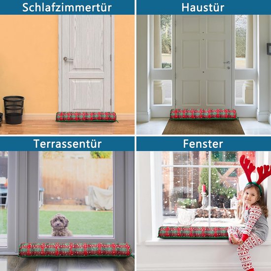 Tochtstopper voor deuren, 92 cm, zware tochtstopper, windstopper