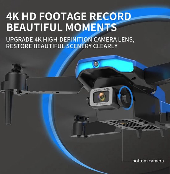 Caméra PuroTech Quad Drone 4K HD Camera - Comprend un étui de transport - 3  Batteries