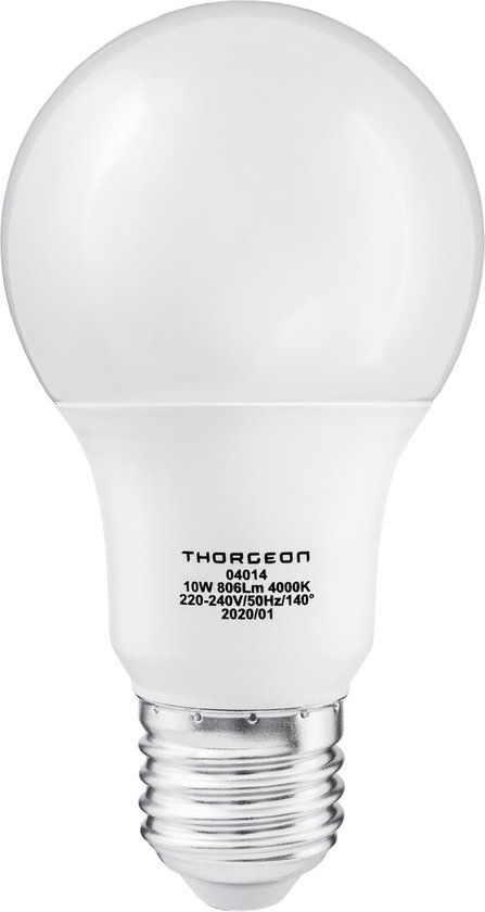 Thorgeon LED Light bulb 10W E27 A60 4000K 806lm