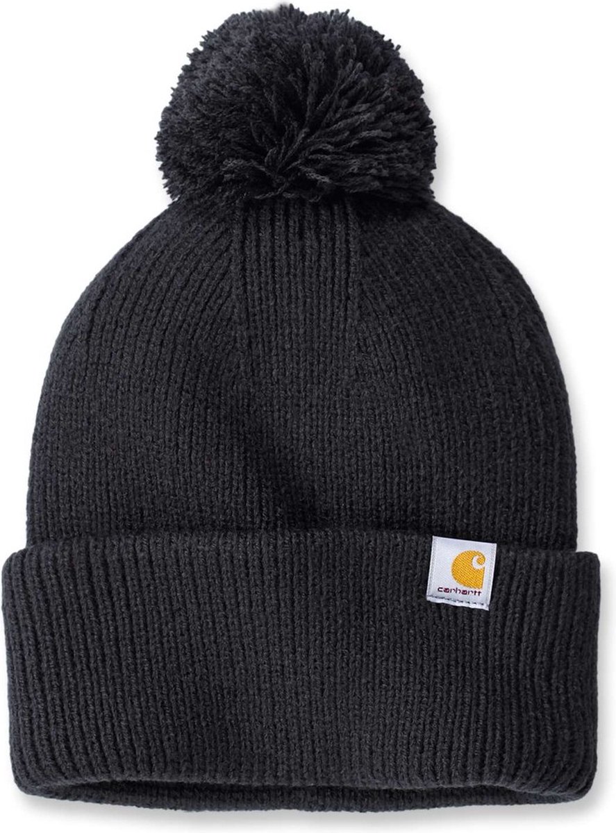 Carhartt Damen Mütze Knit Pom-Pom Cuffed Beanie Black