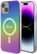 Case Guess GUHMP15SHITSK iPhone 15 6.1" rainbow hardcase IML Iridescent MagSafe