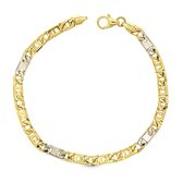 Juwelier Zwartevalk - 14 karaat gouden bicolor armband ZV 1283/20cm