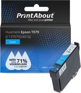 PrintAbout huismerk Inktcartridge T079 (C13T07924010) Cyaan geschikt voor Epson