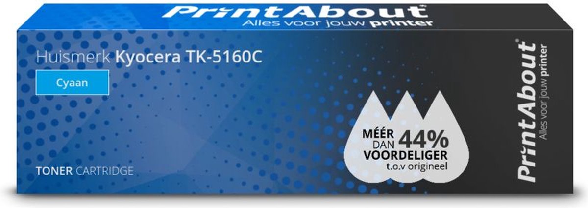 PrintAbout Huismerk Kyocera TK-5160C Toner Cyaan