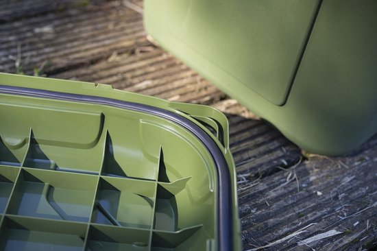 Sunware - Q-line Opbergbox Jardin - Opbergbox - Etanche - 90L - Vert Zwart - 60,1 x 53,1 x 42,5 cm