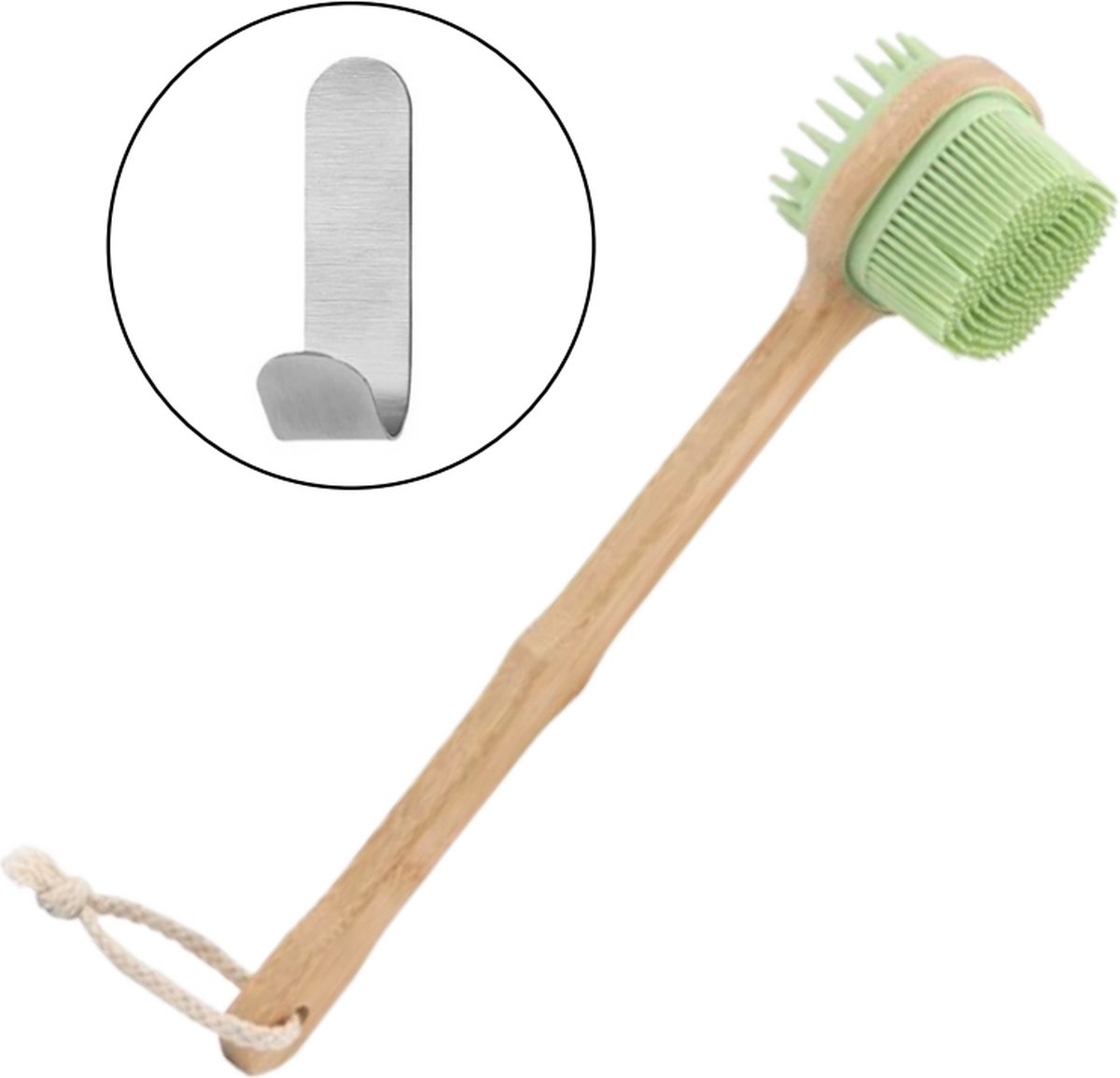 Exfoliërende siliconen bodyscrubber 4-pack - badborstel voor douche - SPA-massage
