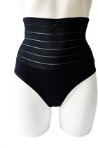 BamBella® 2 pièces - sous-vêtements - taille XL - Taille fortement correctrice Corset caleçon string Zwart