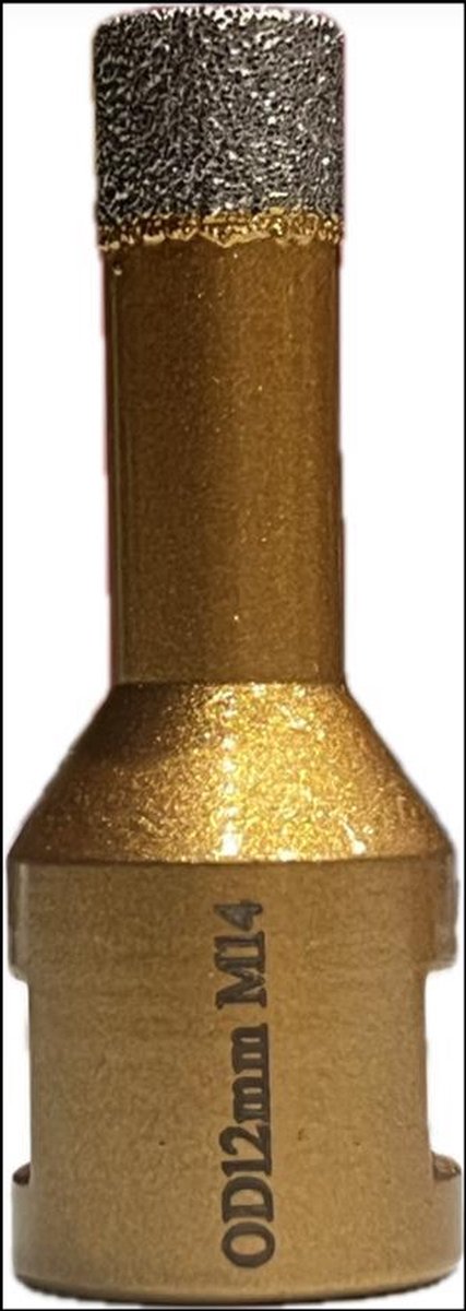 Diamantboor - 12mm - M14 - Droogboren - Waxgekoeld - Diamant Gatzaag - Tegelboor - Voor Haakse Slijper - Keramiek - Porselein - Natuursteen - Graniet
