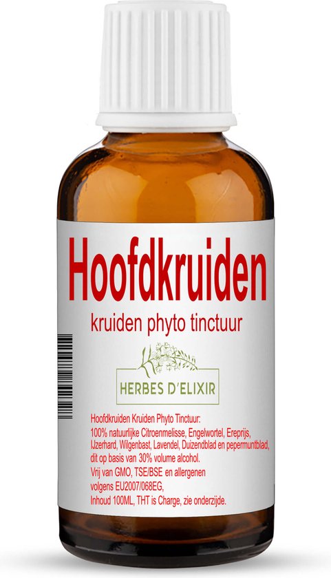 Herbes D'elixir Hoofdkruiden Tinctuur – 100 ml – 1 Fles – Natuurlijke ingrediënten
