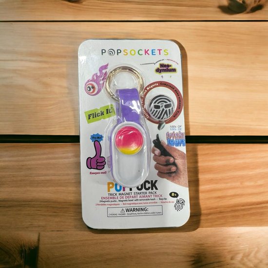 PopPuck popsockets - Hype van 2023 - Magnetisch - Sleutelhanger - Uren speelplezier - Mix kleuren - Bekend van TikTok - Kleur Pack Paars