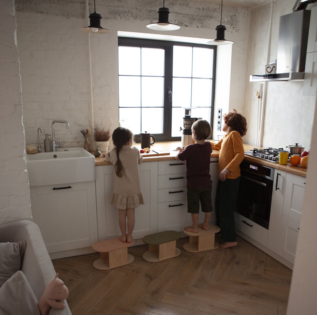 1pc Escabeau Pour Enfants, Échelle De Lavage Des Mains Pour Bébé