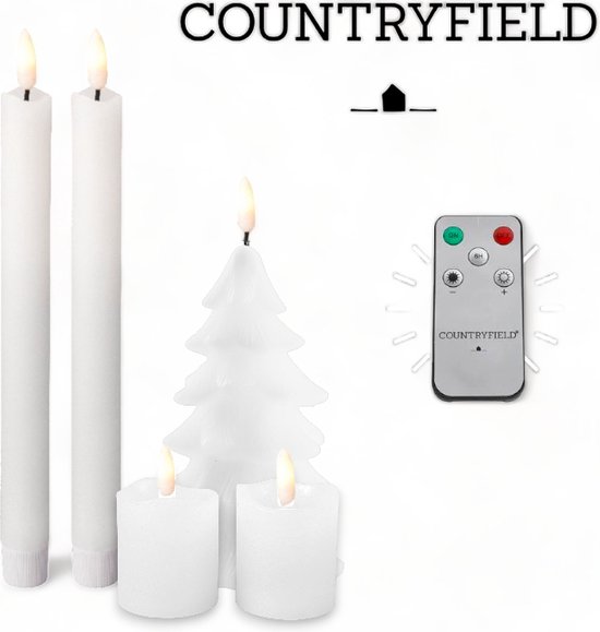 Rhytsing Led Stompkaarsen – 4 Stuks, Glas, Warmwit Licht, Met Afstandsbediening, Timer En Batterijen, Hoogte 15 En 20,5 Cm, Realistisch En Veilig