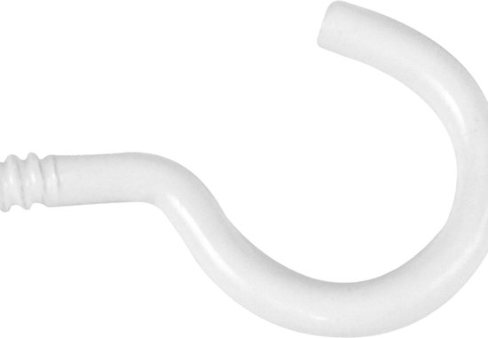 AMIG Schroefhaken - 17x - staal - 23 mm - wit - DHZ ijzerwaren - bevestigingsmaterialen - A merk kwaliteit