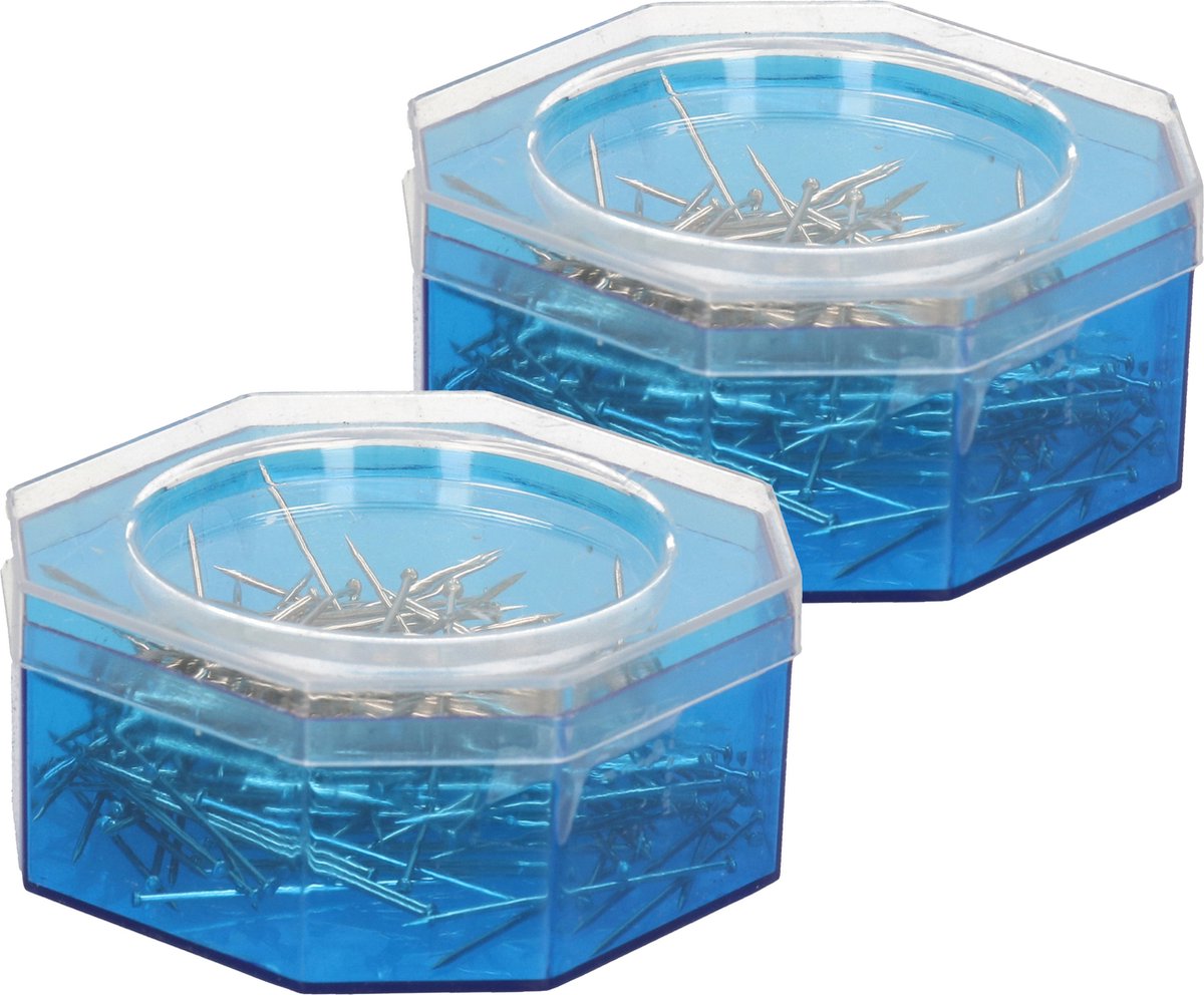 HBX Natural Living Kopspelden/steekspelden - 50 gr- zilver - naaispelden/steeknaalden