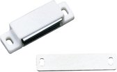 AMIG magneetsnapper/deurmagneet - 2 stuks - wit - 5.6 x 1.5 x 1.4 cm - 5 kg