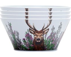 Set Picknick/Camping Schaaltjes RPET - Wild Stag Hert - 4 stuks - 6,5x14,5cm