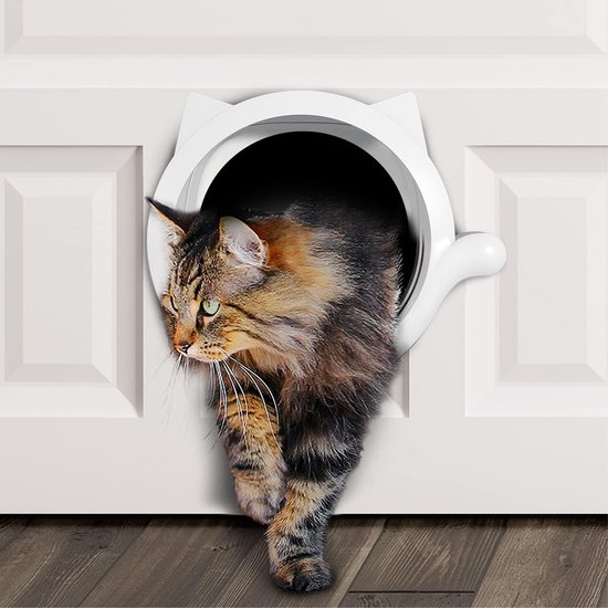 Stijlvol Kattenluik Zonder Klep, Binnendeur For Katten Van