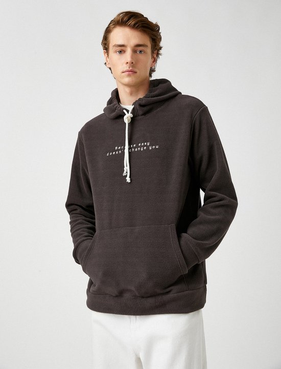 Koton 3WAM70089MK Volwassenen Mannen Sweatshirt Single - Antraciet - M