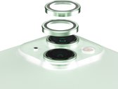 PanzerGlass Optical Hoop Rings Geschikt voor Apple iPhone 15 / 15 Plus - Camera Lens Protector Glas - Schokbestendig - Krasbestendig - met Applicator - Groen