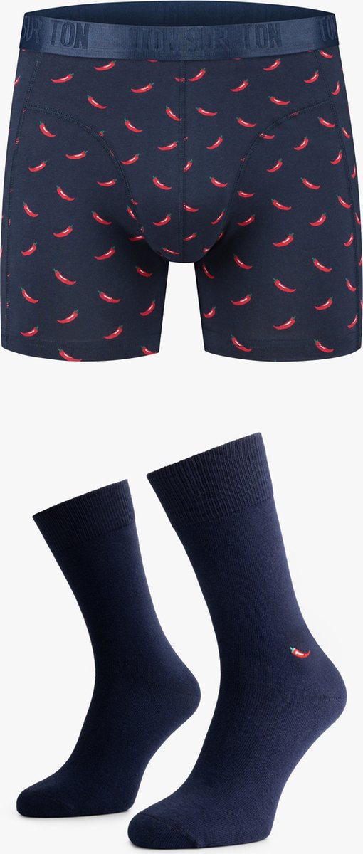Ton Sur Ton - Cadeau voor Man - Heren Boxershort - Mannen sokken - Red Hot XXL/41-46