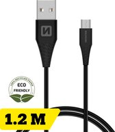 Swissten Micro-USB naar USB kabel - 1.2M - Zwart - Duurzame verpakking
