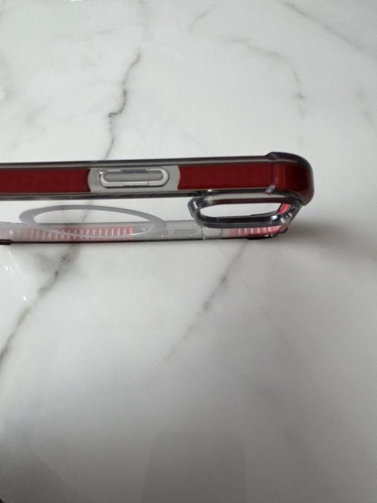 Coque arrière magnétique anti-choc de qualité Premium - Chargement sans fil - Convient pour Apple iPhone 15 Pro - Rouge