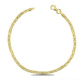 Juwelier Zwartevalk - 14 karaat gouden armband 13.159/18cm--