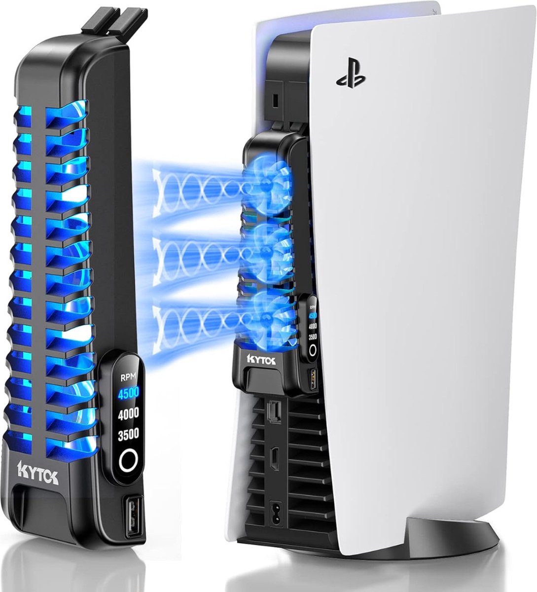 Ventilateur de refroidissement pour PS5 Slim,avec port USB