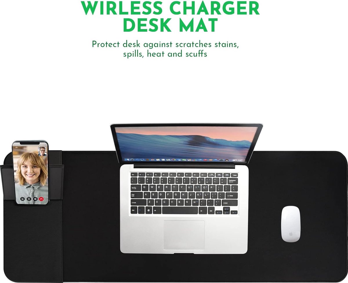 15W -Wireless Oplaadbare Muismat XXL Formaat - 800x300