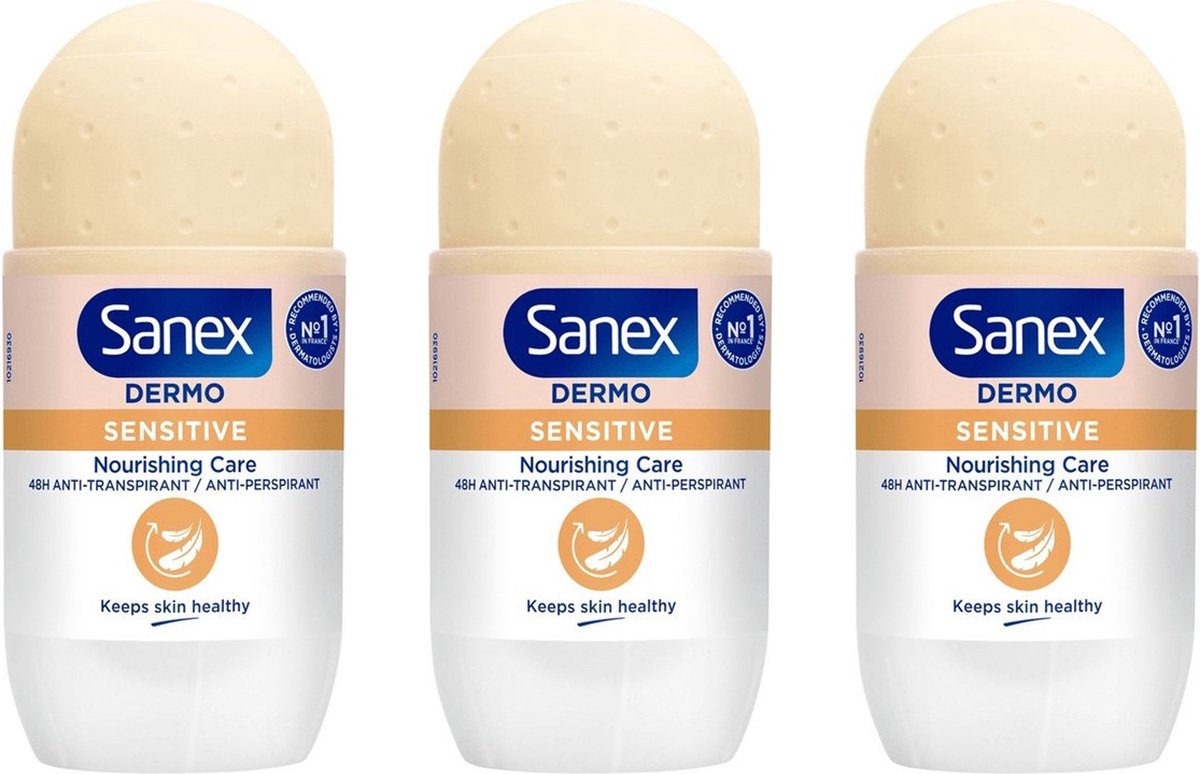 Sanex Deo Roller - Dermo Sensitive - 3 x 50 ml