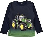 Pull Kinder manches longues imprimé tracteur | impression couleur du tracteur | John Deere | Couleur bleue | Taille 146/152 | sweat-shirt pour enfants | Très beau!