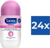 Sanex Deo Roller - Dermo Invisible Anti White Marks - 24 x 50 ml