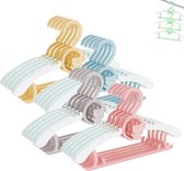 Baby Clothes Hangers Children, Stackable Hangers - Hooks - Trouser Stand, Non-Slip Baby Clothes Hangers Children's Clothes Hangers for Children's Clothing Wardrobe Space Saving (Colour) Pack of