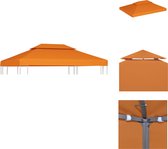 vidaXL Toit de tonnelle - 3 x 4 m - Oranje - Résistant à l'eau - Revêtement PVC - 310 g/m² - Tente de fête