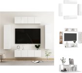 vidaXL TV-meubel - Stevige televisiekast - 60 x 30 x 30 cm - kleur- hoogglans wit - Kast
